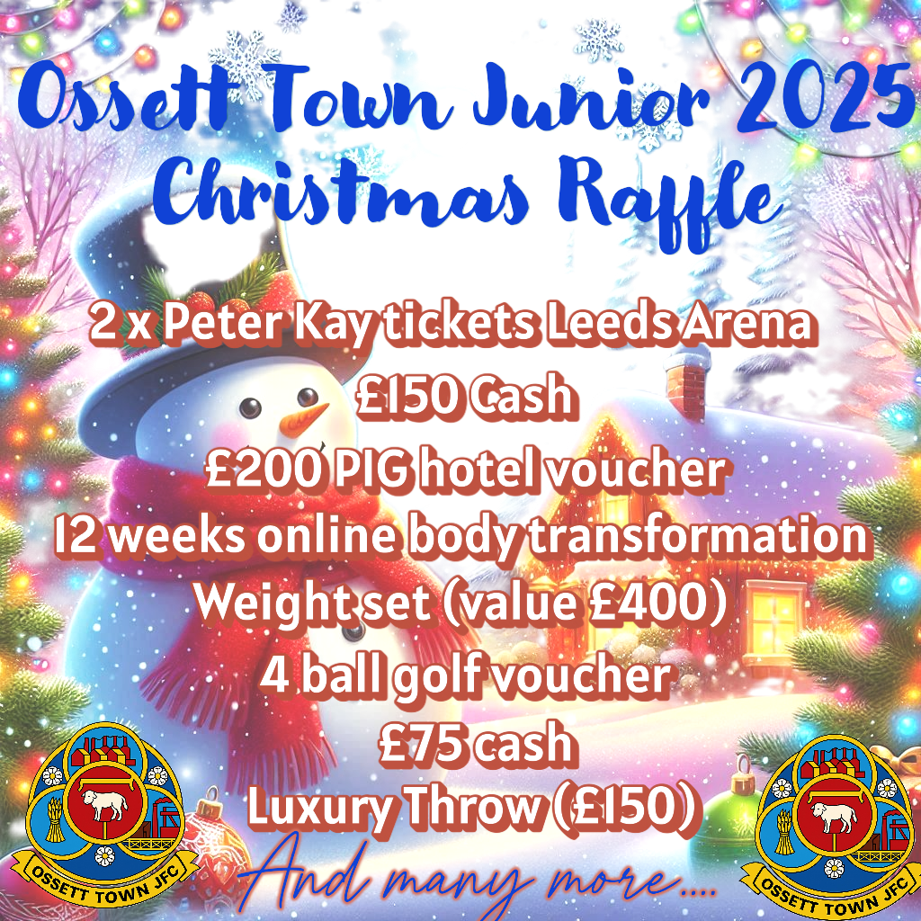 Christmas Raffle poster showing prizes and ticket information